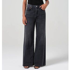 AGOLDE Dame High Rise Wide Leg No Cuff In Hitch Size 26